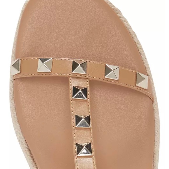 NWT Buckle INC Silvana Studded T-Strap Espadrille Sandal 10 - Picture 6 of 6